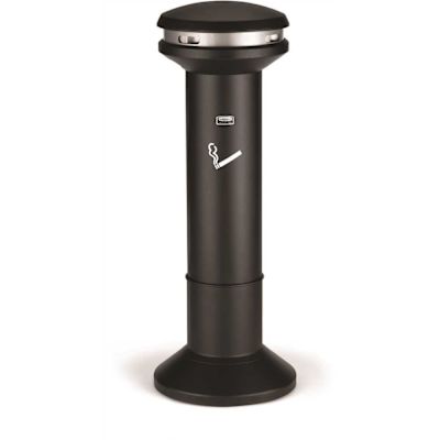 Rubbermaid Commercial Products Infinity 6.7 Gal. Black Ultra High Capacity Decorative Smoking Receptacle