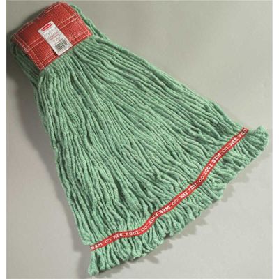 Rubbermaid Commercial Products Large 5 in. Web Foot Wet Mop Shrinkless in Green