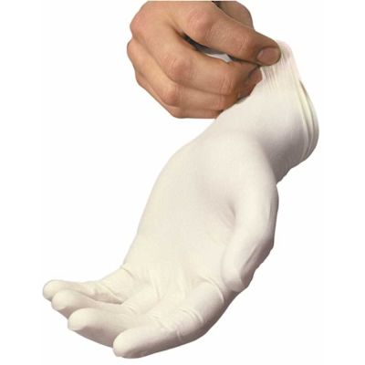 THE SAFETY ZONE X-Large White Natural Latex Rubber Gloves Powder-Free Bulk 1000 (10-Pack of 100-Count)