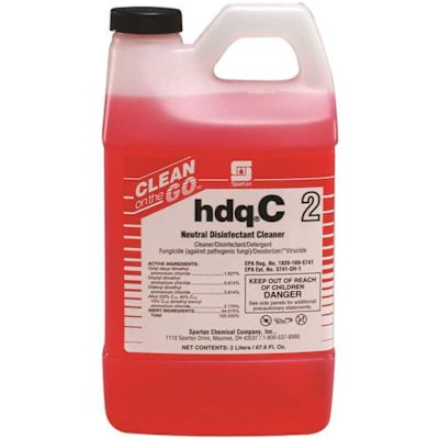 Spartan hdqC2 2 Liter Citrus Scent One Step Cleaner/Disinfectant (4-Case)