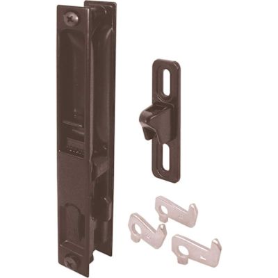 Prime-Line Sliding Door Flush Window Handle Set, Black Diecast, 1 Set