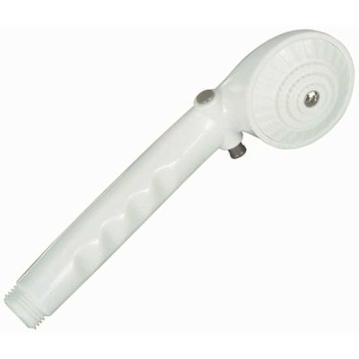 ProPlus 1-Spray 3 in. Single Wall Mount Handheld Shower Head in White
