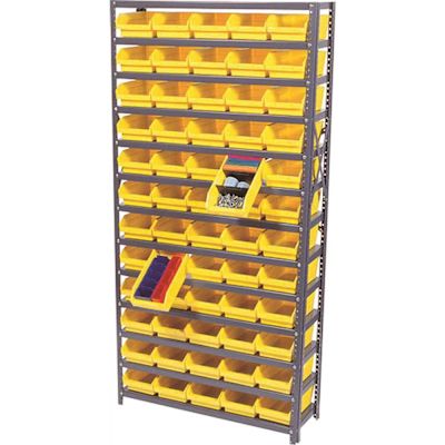 SHELF BIN SYSTEM 30 BIN 12 IN. X 36 IN. X 39 IN., YELLOW