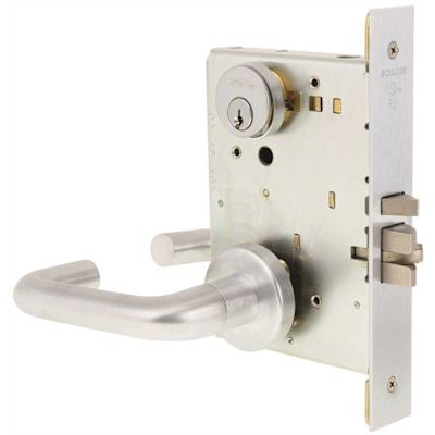Schlage SCHLAGE L MORTISE STOREROOM LOCKSET WITHOUT ESCUTCHEON SATIN CHROME
