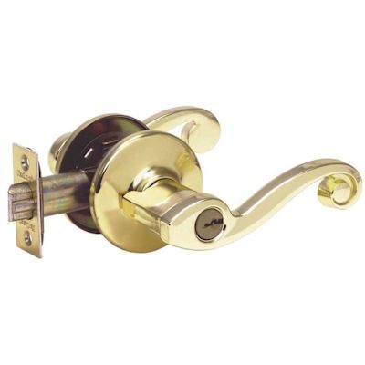 Kwikset KWIKSET LIDO ENTRY RESIDENTIAL LEVERS KW1 BRASS ADJ BS