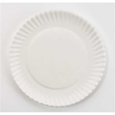 AJM Packaging Corporation 6 in. Uncoated Paper Plates in White (1000 Per Case)