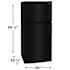 Frigidaire 18 Cu. Ft. Top Freezer Refrigerator, Black, ADA