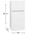 Frigidaire ENERGY STAR 30" 20.0 Cu. Ft. Top Freezer Refrigerator, White, ADA