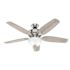 Hunter Channing 54 In. Lrd Indoor Easy Install Brushed Nickel Ceiling Fan