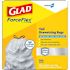 Glad Trash Bag, 13 Gal. Forceflex, Cloroxpro, Low Density, Grey, 100/Case