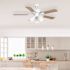Seasons Torrena 42 In. LED Ceiling Fan, Indoor, Matte White