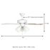 Seasons Torrena 42 In. LED Ceiling Fan, Indoor, Matte White
