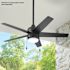 Seasons Vega 44" LED Ceiling Fan, Indoor/Outdoor, Matte Black