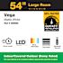 Seasons Vega 54" LED Ceiling Fan With Remote, Indoor/Outdoor, Matte White