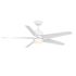 Seasons Vega 54" LED Ceiling Fan With Remote, Indoor/Outdoor, Matte White