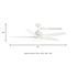 Seasons Vega 54" LED Ceiling Fan With Remote, Indoor/Outdoor, Matte White