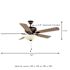 Seasons Rexburg II 52" LED Ceiling Fan, Indoor, Oil Rubbed Bronze