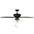 Seasons Wickford 52" Matte Black Indoor Ceiling Fan With Light and Reversible Matte Black/Natural Oak Blades (5-Blade)