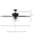 Seasons Wickford 52" Matte Black Indoor Ceiling Fan With Light and Reversible Matte Black/Natural Oak Blades (5-Blade)