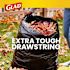 Glad Large Drawstring Trash Bags, 30 Gal, Heavy Duty, Black, 90/Case