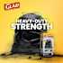 Glad Large Drawstring Trash Bags, 30 Gal, Heavy Duty, Black, 90/Case