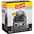 Glad Large Drawstring Trash Bags, 30 Gal, Heavy Duty, Black, 90/Case