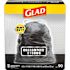 Glad Large Drawstring Trash Bags, 30 Gal, Heavy Duty, Black, 90/Case