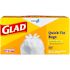 Glad Quick Tie Trash Bag, 13 Gal. Cloroxpro, Low Density, White, 200/Case