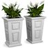 Mayne Wyndham 24 Inch Tall Planter - White Package Of 2