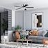 Generic Private Brand Leighton 52" Hugger Ceiling Fan, Brushed Nickel