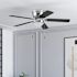 Generic Private Brand Leighton 52" Hugger Ceiling Fan, Brushed Nickel