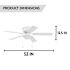 Private Brand Unbranded Leighton 52" Hugger Ceiling Fan, White