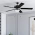 Generic Private Brand Rosemont 52" Dual Mount Ceiling Fan, Matte Black