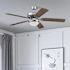 Generic Private Brand Rosemont 52" Dual Mount Ceiling Fan, Brushed Nickel