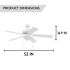 Generic Private Brand Rosemont 52" Dual Mount Ceiling Fan, White