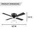 Generic Private Brand Altona 42" Hugger Ceiling Fan, Matte Black
