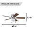 Generic Private Brand Meaford 42" Hugger Ceiling Fan, Brushed Nickel