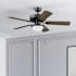 Generic Private Brand Bensfort 44" Dual Mount Ceiling Fan, Matte Black