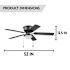 Generic Private Brand Leighton 52" Hugger Ceiling Fan, Matte Black