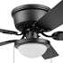 Generic Private Brand Leighton 52" Hugger Ceiling Fan, Matte Black