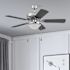 Generic Private Brand Bensfort 44" Dual Mount Ceiling Fan, Brushed Nickel
