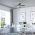 Generic Private Brand Bensfort 44" Dual Mount Ceiling Fan, Brushed Nickel