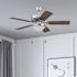 Generic Private Brand Bensfort 44" Dual Mount Ceiling Fan, Brushed Nickel