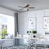 Generic Private Brand Bensfort 44" Dual Mount Ceiling Fan, Brushed Nickel