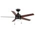 Seasons Vega 44" Matte Black Indoor/Outdoor Ceiling Fan With Light And Reversible Matte Black / Caramel Mahogany (5-Blade)