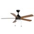 Seasons Willard 52" LED Ceiling Fan, Indoor/Outdoor, Matte Black