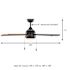 Seasons Willard 52" LED Ceiling Fan, Indoor/Outdoor, Matte Black