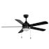 Seasons Willard 52" LED Ceiling Fan, Indoor/Outdoor, Matte Black