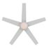 Seasons Vega 44" Matte White Indoor/Outdoor Ceiling Fan With Light and Reversible Matte White/Natural Oak Blades (5-Blade)