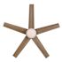 Seasons Vega 44" Matte White Indoor/Outdoor Ceiling Fan With Light and Reversible Matte White/Natural Oak Blades (5-Blade)